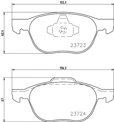 HELLA PAGID 8db355011191 -  Комплект тормозных колодок, дисковый тормоз